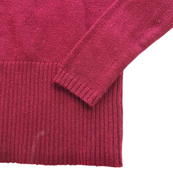 Cato Maroon Berry Shawl Fold Over Collar Accented Waist - Picture 12 of 16